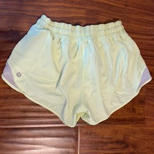 Bright yellow lululemon shorts